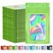 300 Pcs Mylar Bags, Smell Proof Bags Foil Pouch, Holographic Resealable Bags for Small Business, Candy Sample Jewelry Bag Sealable Packaging for Party Favor Food Storage (2.4x3.9in-Green)